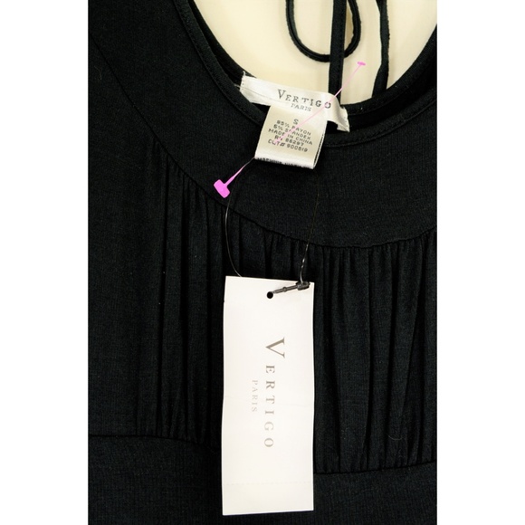 Vertigo-Paris-dress-S-NWT-black-bubble-hem-low-cu - Picture 6 of 6